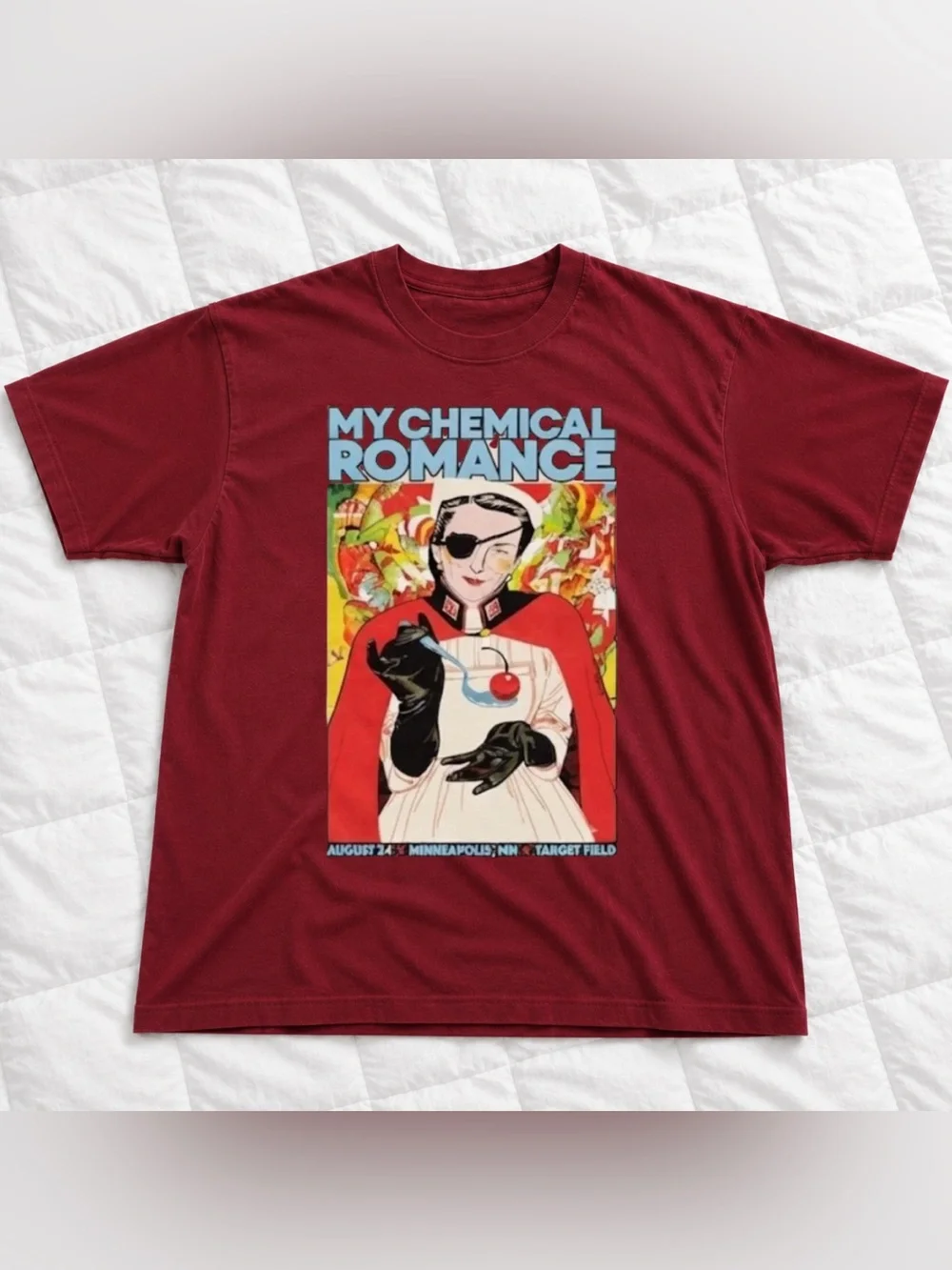 Men’s Vintage Graphic Tee - Red Romance Band Shirt